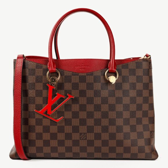 Louis Vuitton Riverside Damier Ebene Lie de Vin Tote - Picture 1 of 16